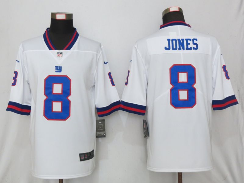 Men New York Giants #8 Jones Navy White Nike Color Rush Limited NFL Jerseys